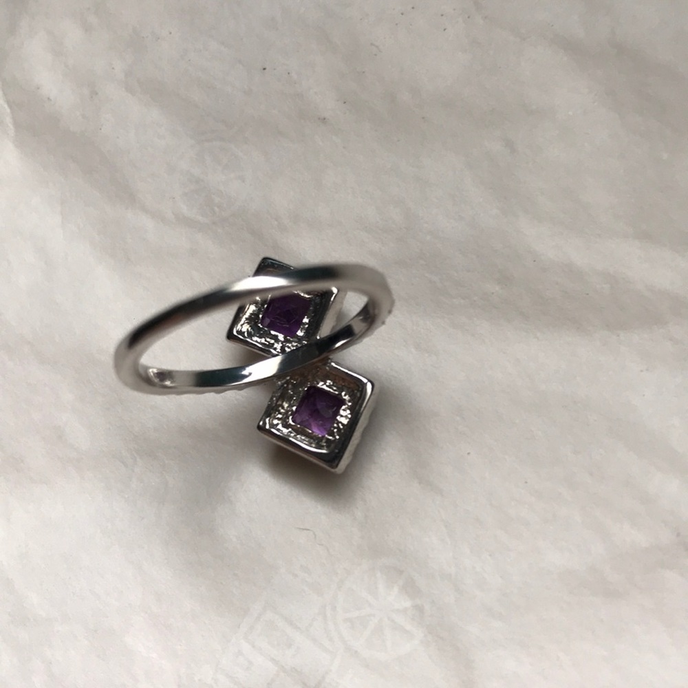 Amethyst 925 sterling silver ring - Picture 6 of 11